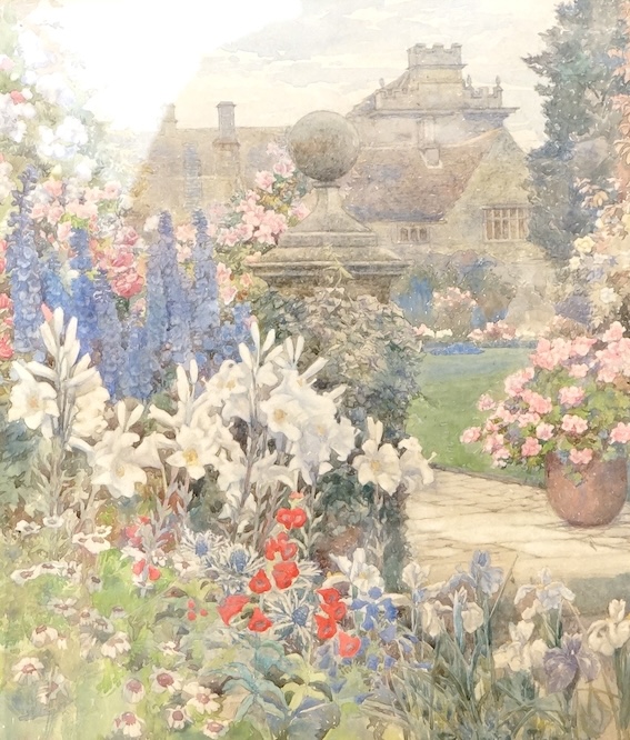 Beatrice Parsons (1869-1955), Garden scene, signed, watercolour, 35 x 29cm